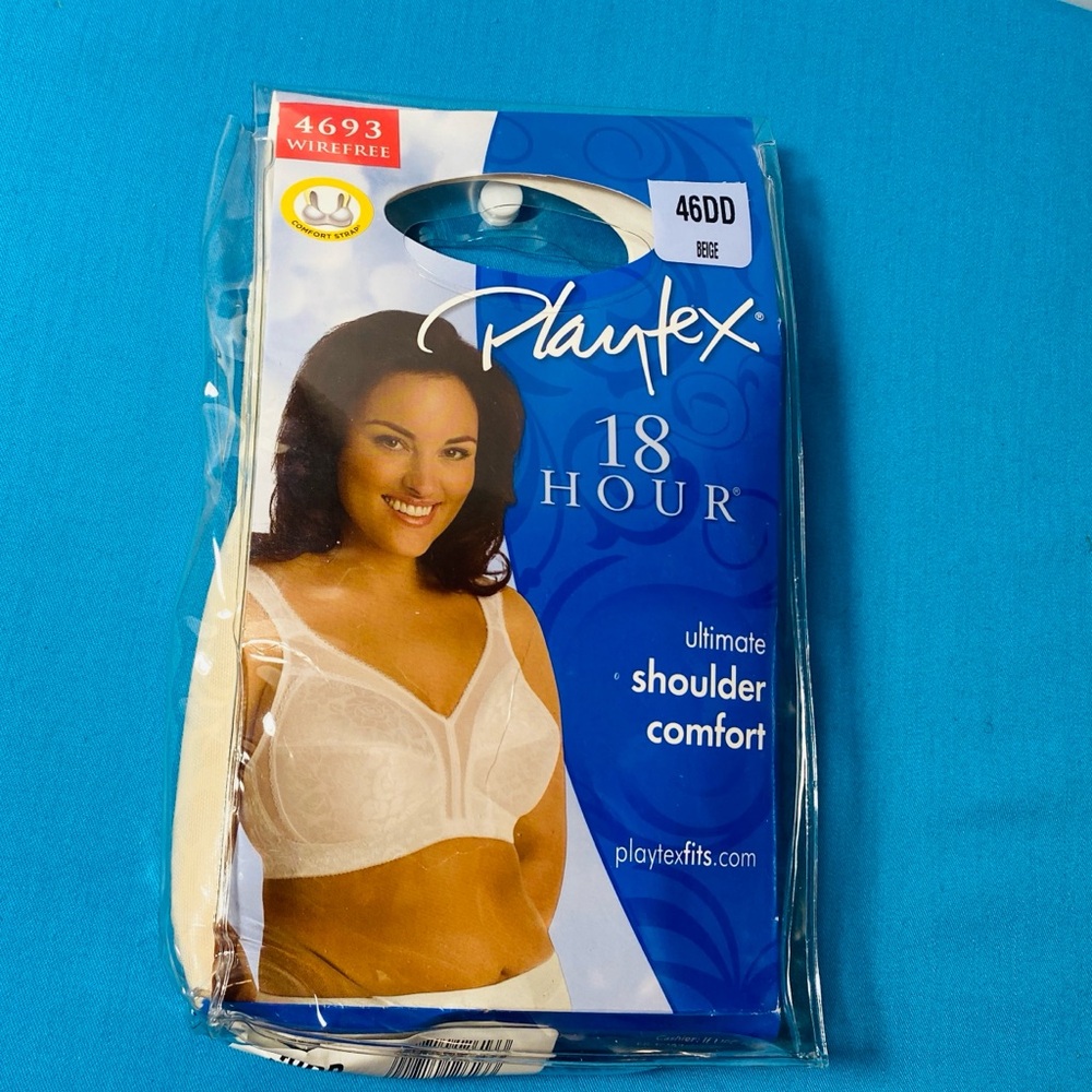 Playtex 18 Hour Wirefree Bra in Beige - Full Coverage